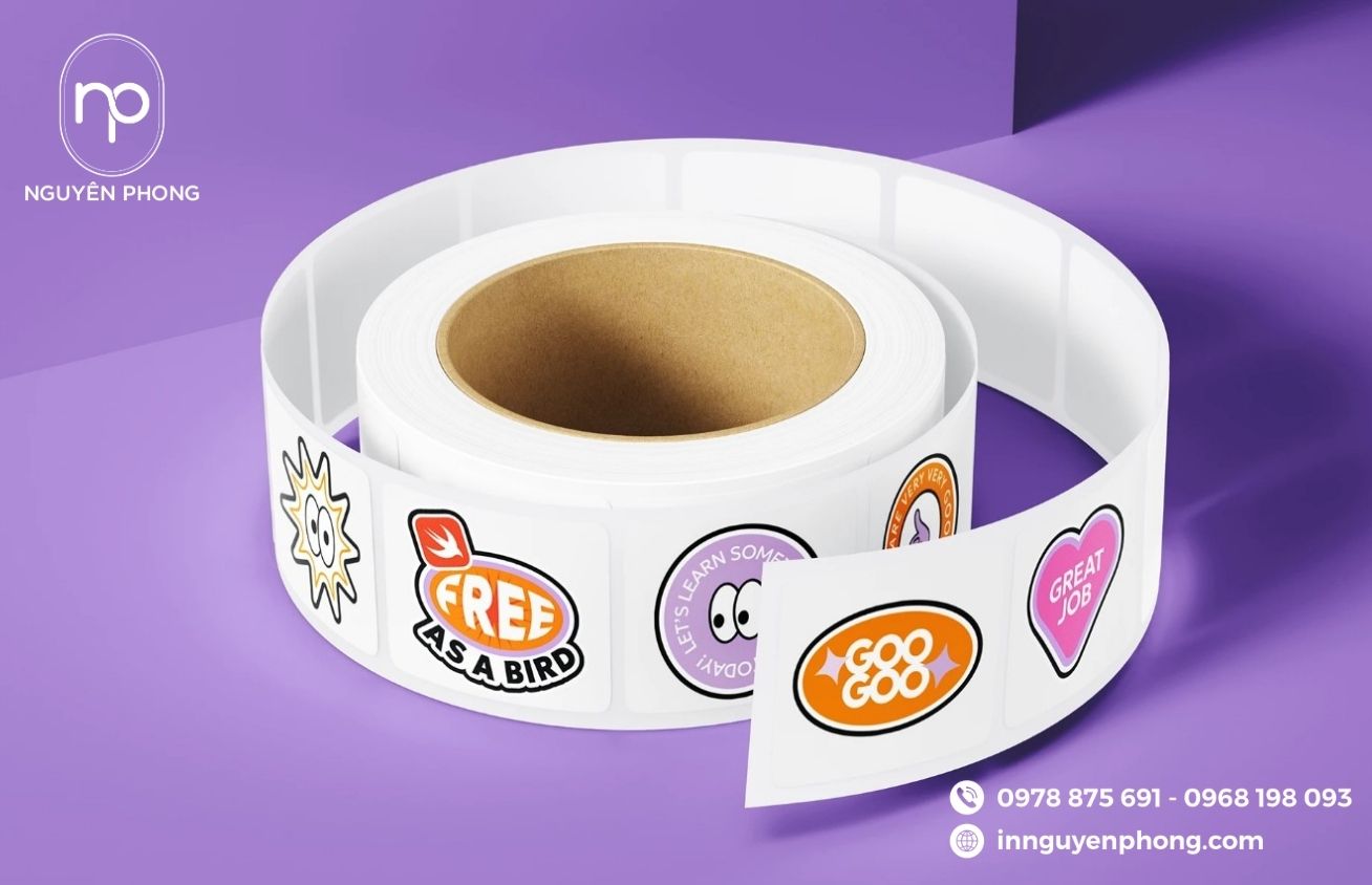 Logo giáo dục in trên sticker